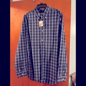 Gap blue and black checkered shirt
